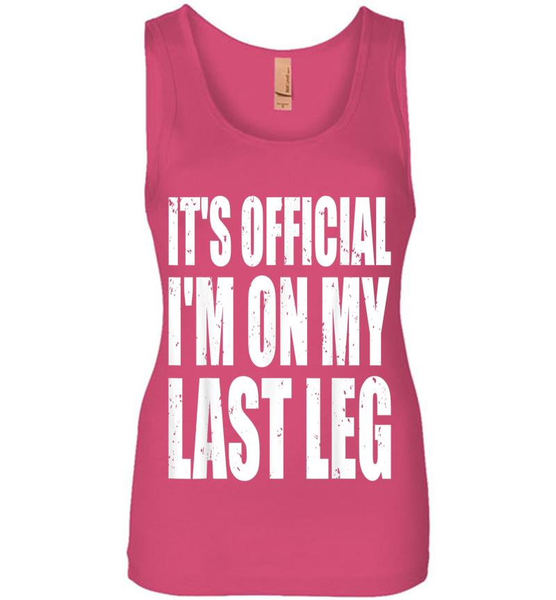 Inktee Store - It'S Official I'M On My Last Leg Ampu Funny Womens Jersey Tank Top Image