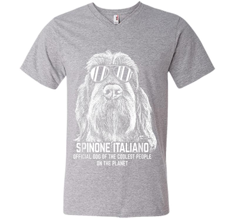 Inktee Store - Italian Spinone Official Dog Of The Coolest V-Neck T-Shirt Image
