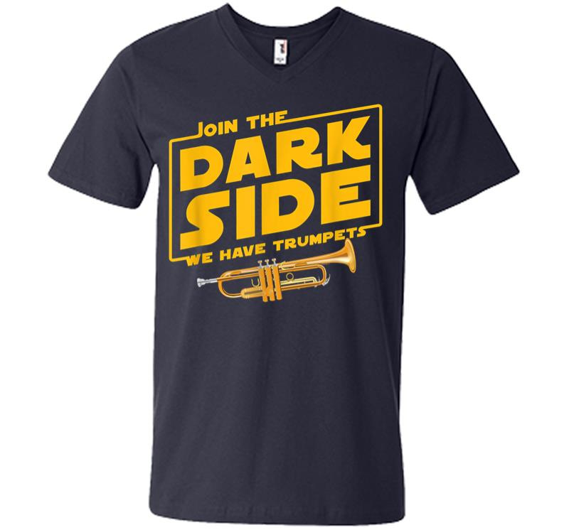 Inktee Store - Join The Dark Side Trumpet Player V-Neck T-Shirt Image