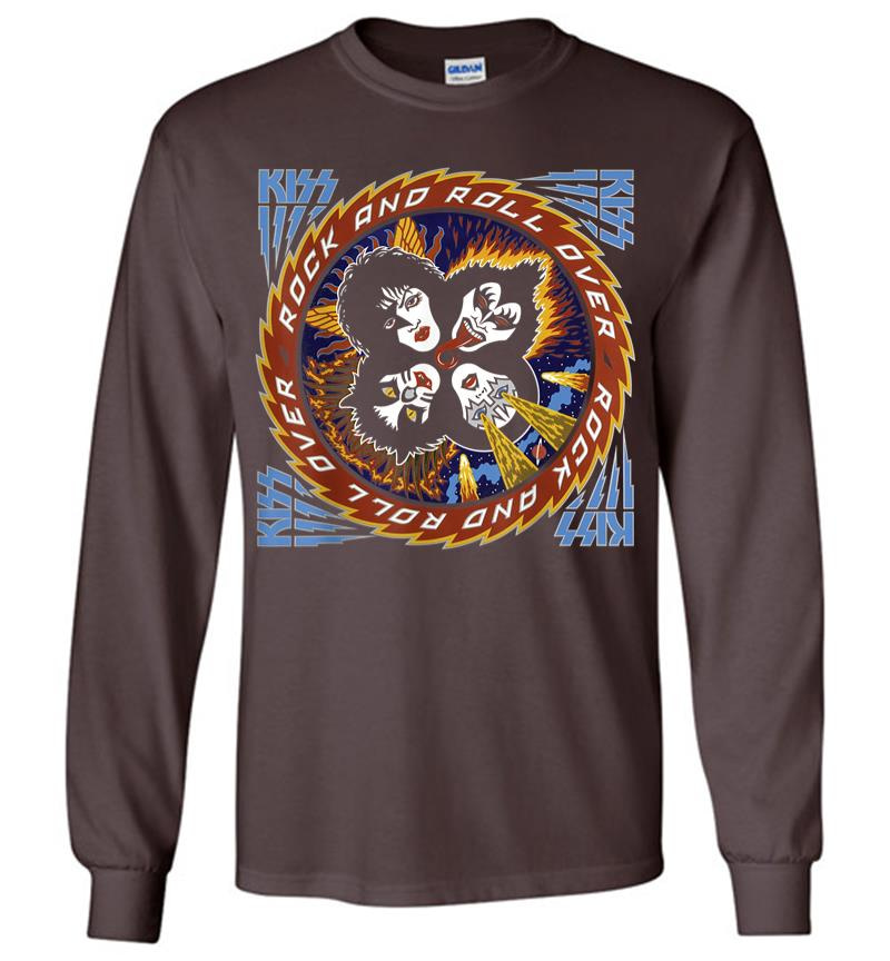 Inktee Store - Kiss Rock And Roll Over 40 Long Sleeve T-Shirt Image