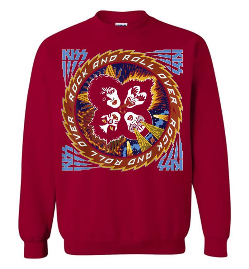 Inktee Store - Kiss Rock And Roll Over 40 Sweatshirt Image