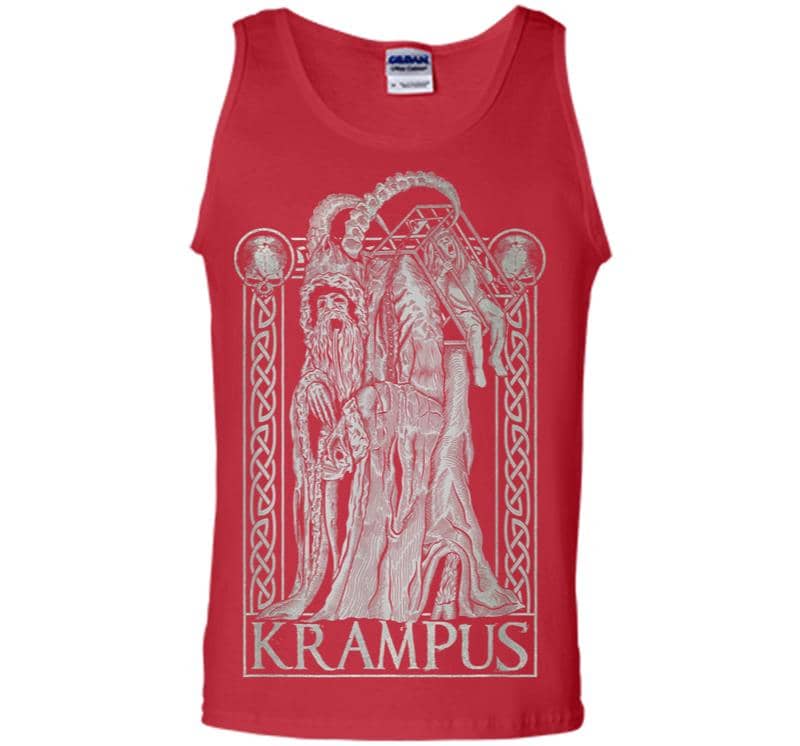 Inktee Store - Krampus Gruss Von Krampus Dark Gothic Christmas Men Tank Top Image