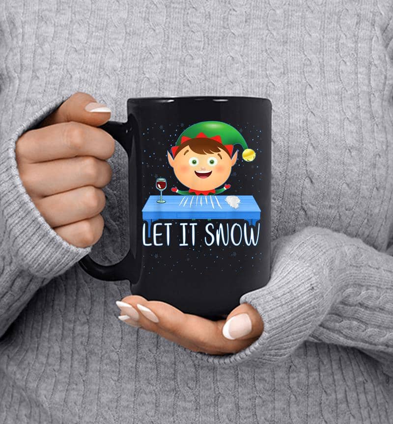 Let It Snow Santa Cocaine Adult Humor Elf Elves Funny Gag Mug