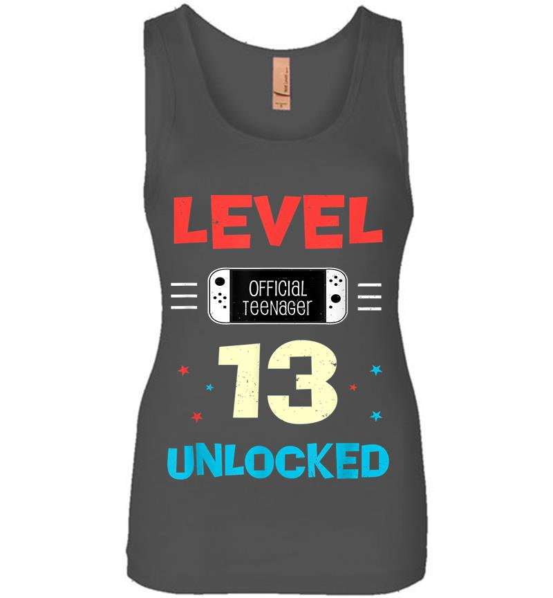 Inktee Store - Level 13 Unlocked Official Nager 13Th Birthday Gamer Womens Jersey Tank Top Image
