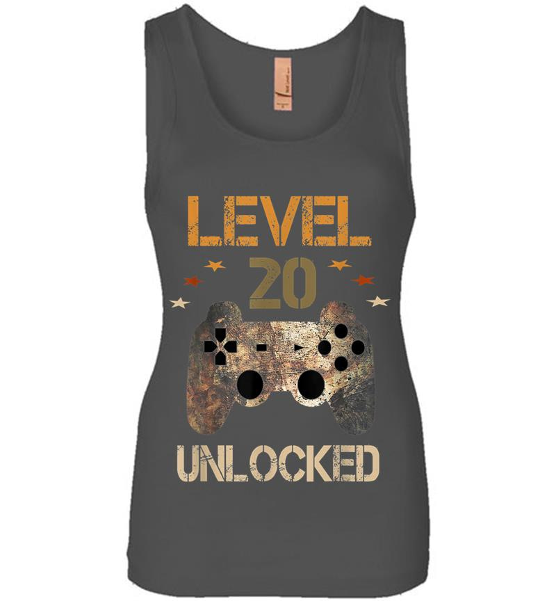 Inktee Store - Level 20 Unlocked Official Youth 20Th Birthday Gamer Womens Jersey Tank Top Image