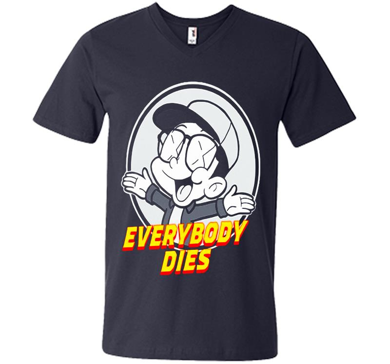 Inktee Store - Logic Everybody Dies V-Neck T-Shirt Image