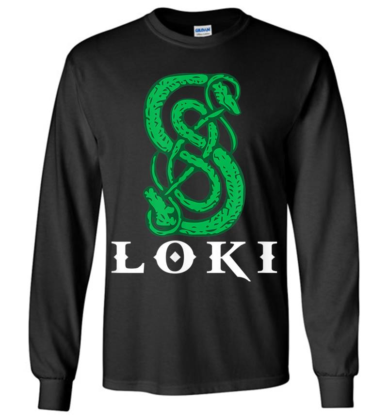 Loki God Of Mischief Snake Norse God Long Sleeve T-Shirt