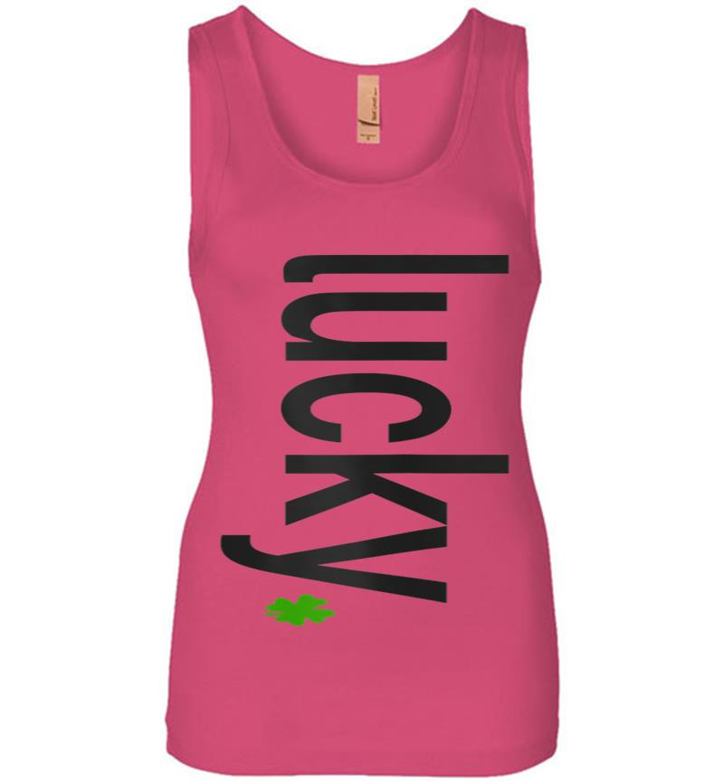 Inktee Store - Lucky Clover Crew Neck Summer Womens Jersey Tank Top Image