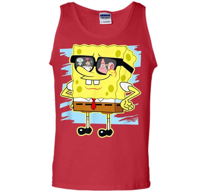 Inktee Store - Mademark X Spongebob Squarepants Spongebob Reflection In Sunglasses Men Tank Top Image