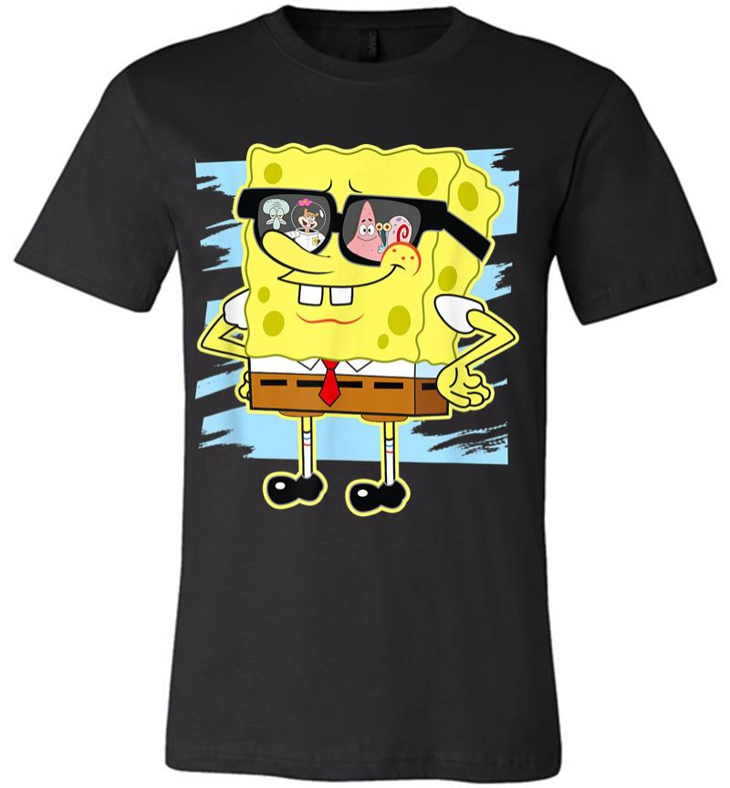Mademark X Spongebob Squarepants Spongebob Reflection In Sunglasses Premium T-Shirt