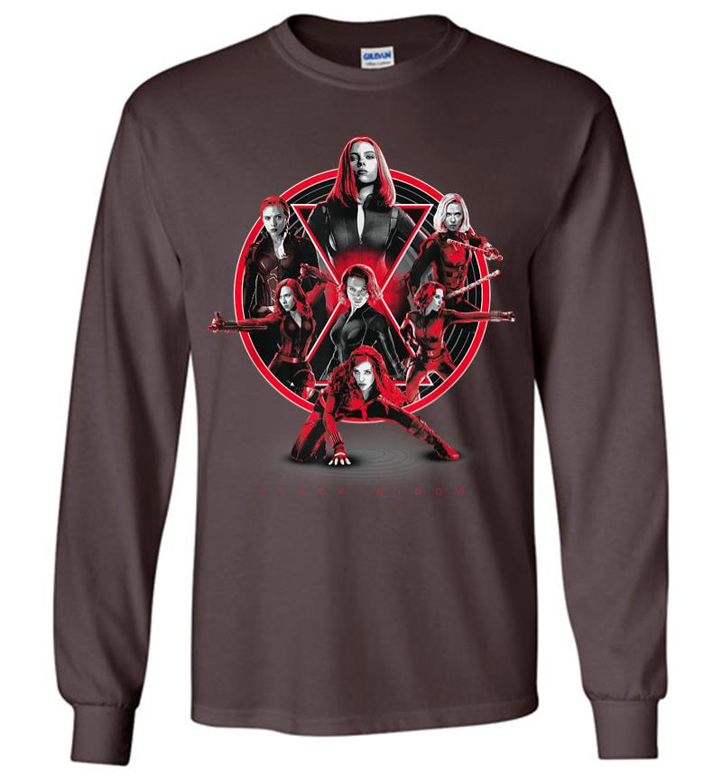 Inktee Store - Marvel Avengers Black Widow Multiplied Long Sleeve T-Shirt Image