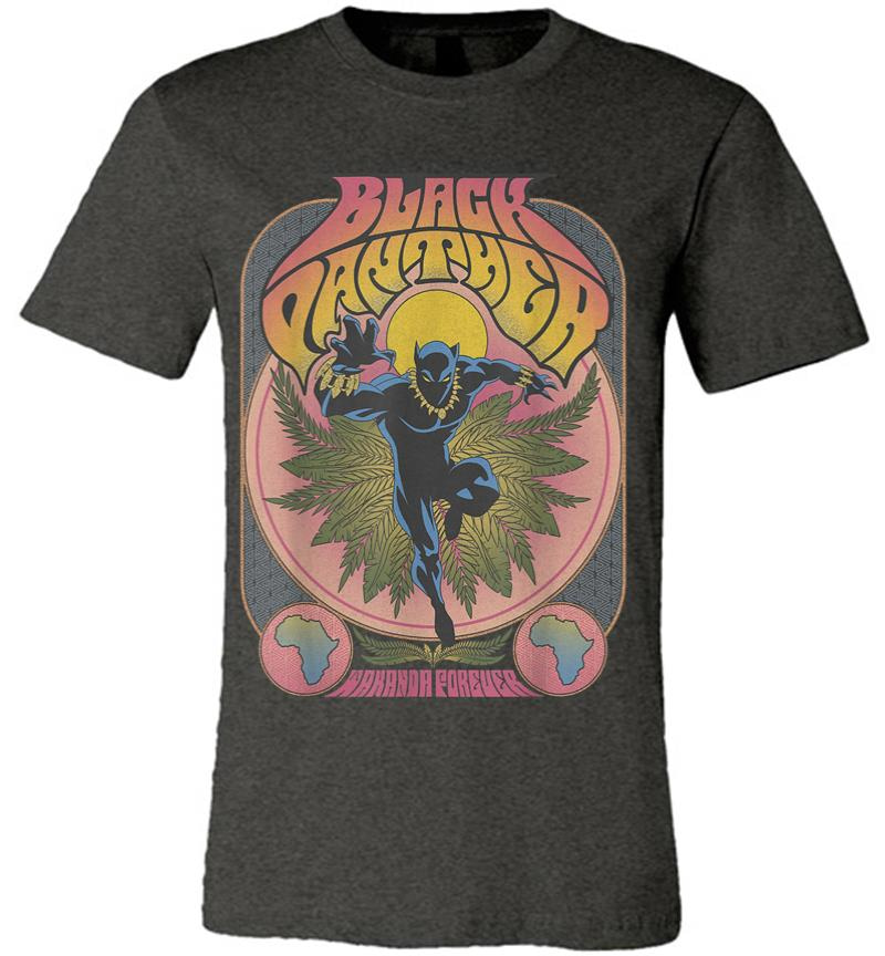 Inktee Store - Marvel Black Panther Vintage 70S Poster Style Premium T-Shirt Image