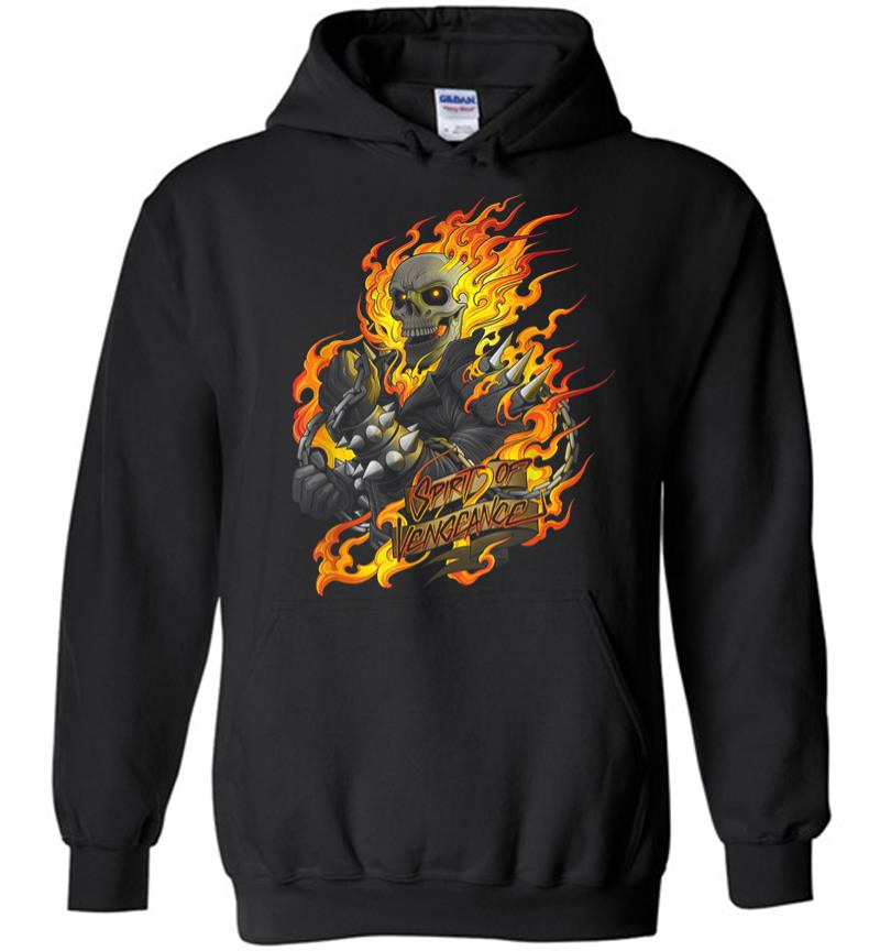 Marvel Ghost Rider Spirit Of Vengeance Flaming Skull Hoodie