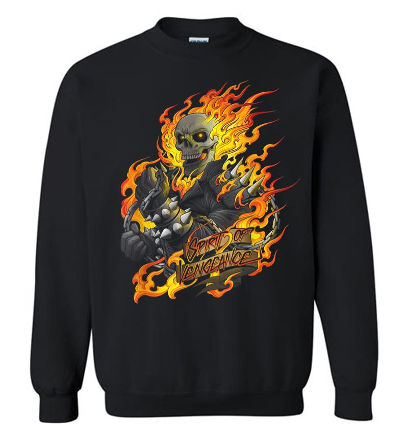 Marvel Ghost Rider Spirit Of Vengeance Flaming Skull Sweatshirt