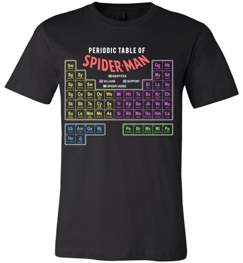 Marvel Periodic Table Of Spider-Man Premium T-Shirt