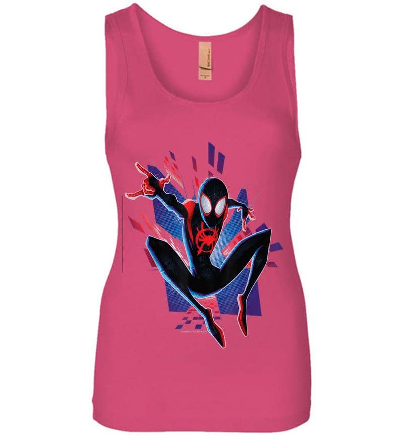 Inktee Store - Marvel Spider-Man Into The Spider-Verse Miles City Womens Jersey Tank Top Image
