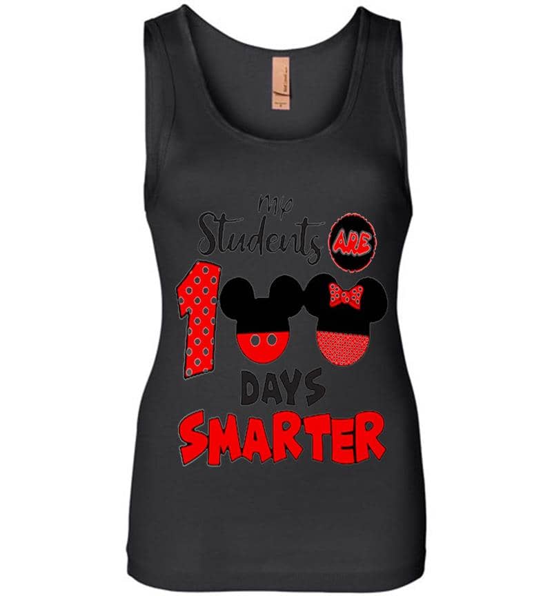 Mickey Mouse My Students Are 100 Days Smarter Womens Jersey Tank Top