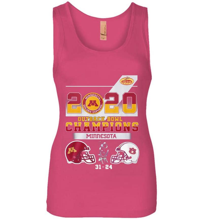 Inktee Store - Minnesota Golden Gophers Vs Auburn Tigers Champions 2020 Outback Bowl Womens Jersey Tank Top Image