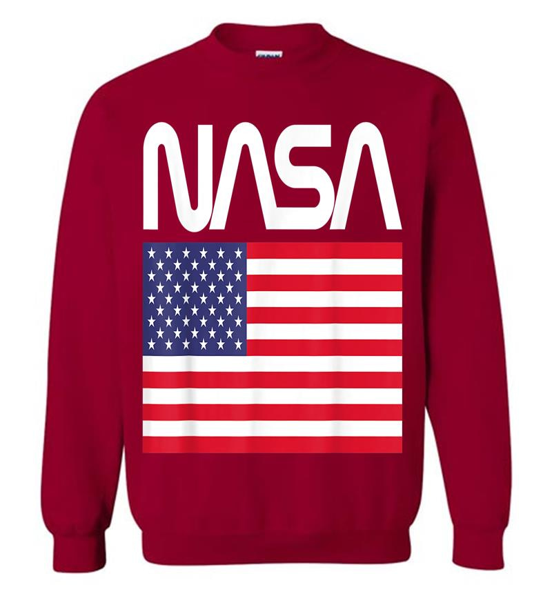 Inktee Store - Nasa 4Th Of July American Flag Space Astronaut Usa Fun Sweatshirt Image