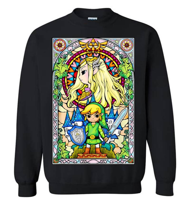 Nintendo Zelda Link The Princess Stained Glass Sweatshirt