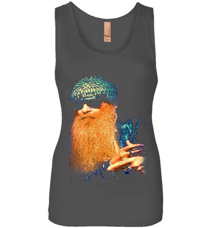 Inktee Store - Official Billy F Gibbons From Zz Top Portrait Womens Jersey Tank Top Image