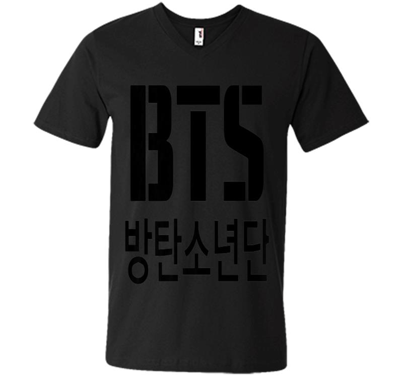 Official Bts Kpop Bangtan Boys Merchandise Bts19 Premium V-neck T-shirt