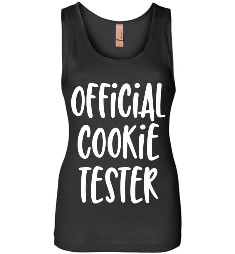 Official Cookie Tester - Funny Quote Premium Womens Jersey Tank Top