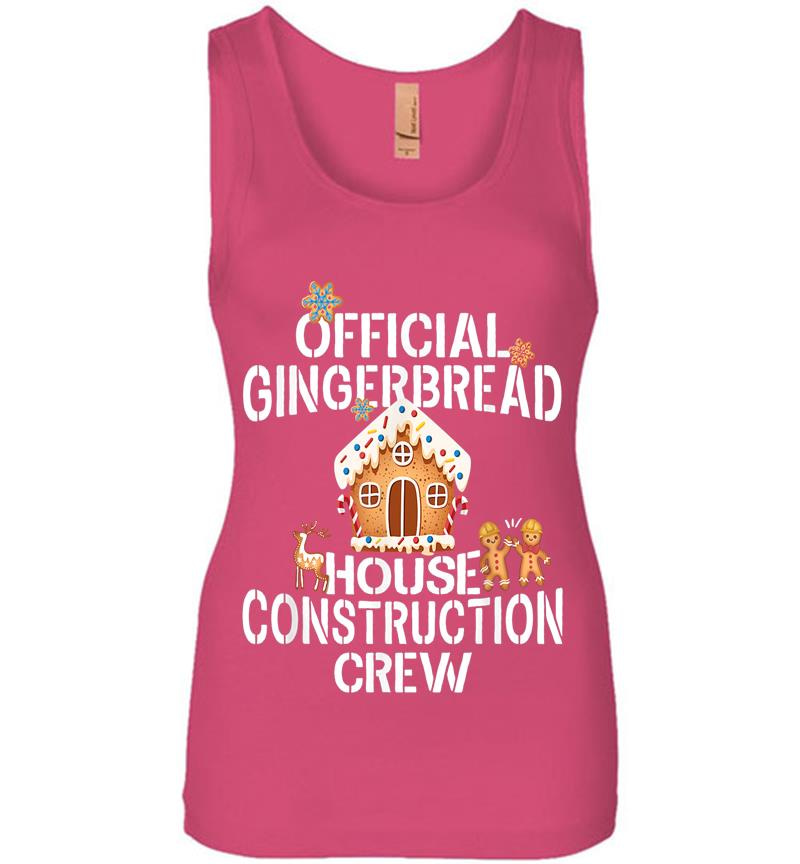 Inktee Store - Official Gingerbread House Construction Crew Decorating Womens Jersey Tank Top Image