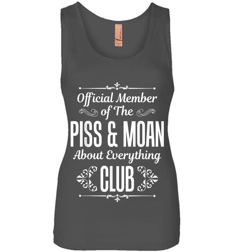 Inktee Store - Official Member Of The Piss And Moan Club Funny Womens Jersey Tank Top Image