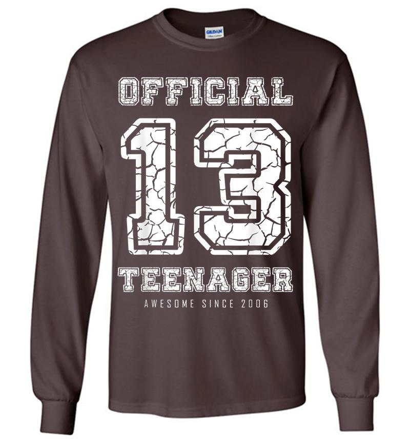 Inktee Store - Official Nager 13 Years Old 13Th Birthday Boys Girls Long Sleeve T-Shirt Image