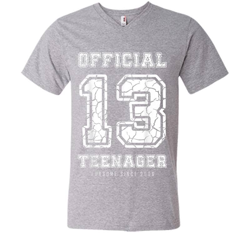 Inktee Store - Official Nager 13 Years Old 13Th Birthday Boys Girls V-Neck T-Shirt Image