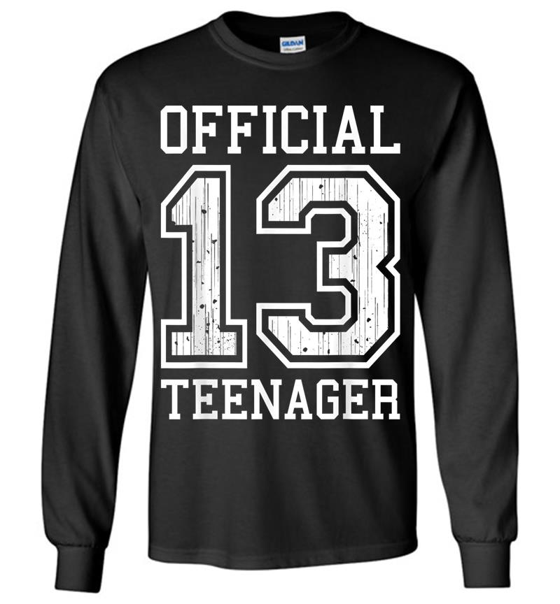 Official Nager 13Th Birthday For Girls Or Boys 13 Long Sleeve T-Shirt