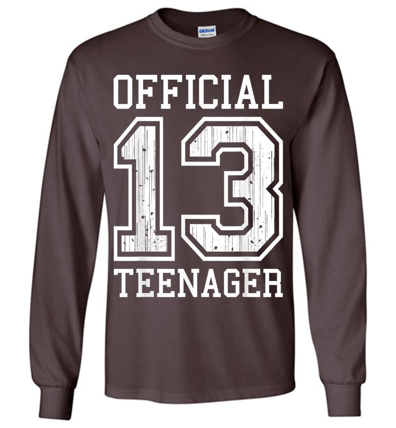 Inktee Store - Official Nager 13Th Birthday For Girls Or Boys 13 Long Sleeve T-Shirt Image