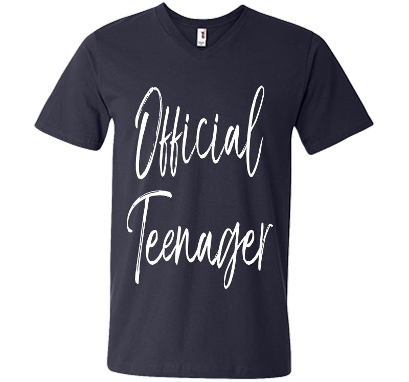 Inktee Store - Official Nager 13Th Birthday Gif 13-Year-Old V-Neck T-Shirt Image