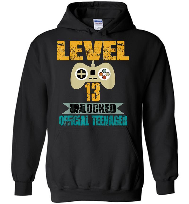 Official Nager 13Th Birthday Level 13 Unlocked Hoodies