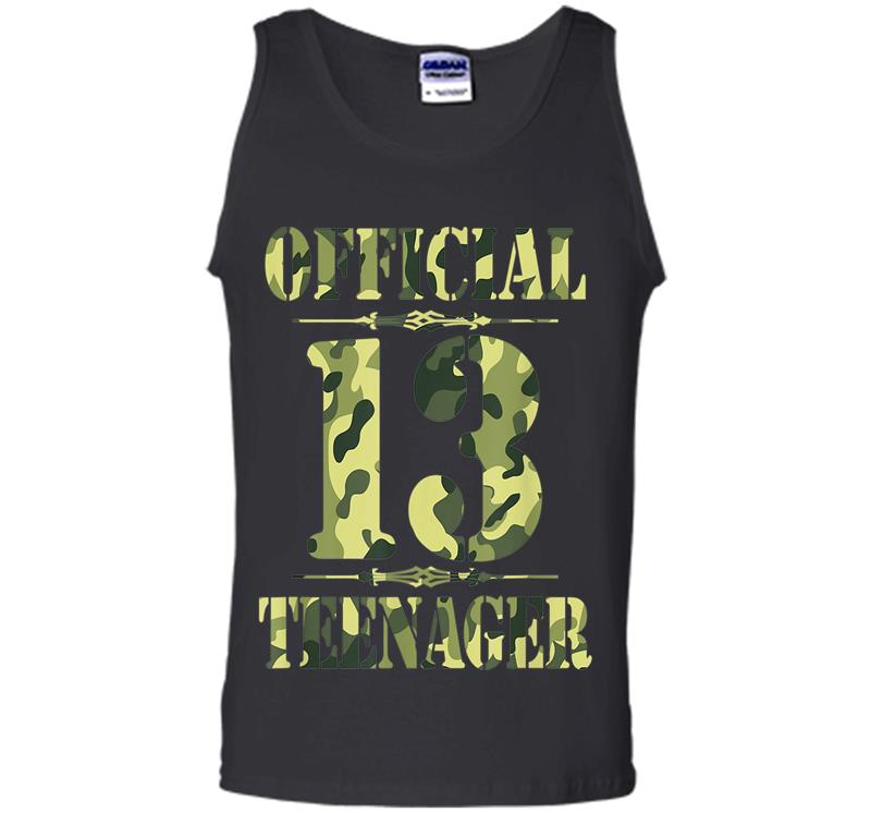 Inktee Store - Official Nager N 13Th Birthday Thirn Camo Hunting Mens Tank Top Image