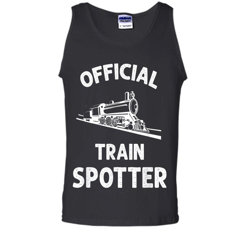 Inktee Store - Official Train Spotter Trainspotting Railway Buff Mens Tank Top Image