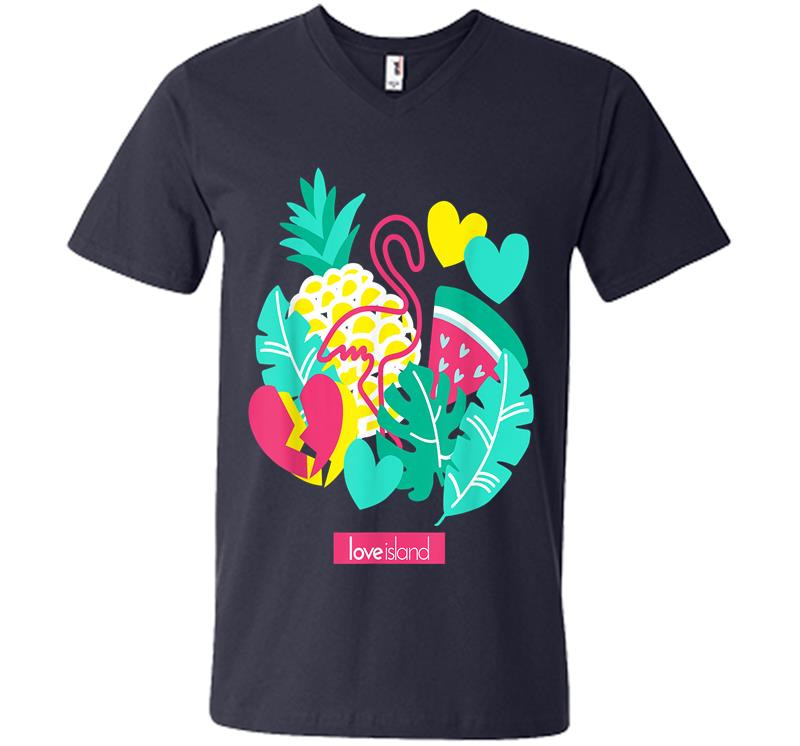 Inktee Store - Official Tropical Love Island V-Neck T-Shirt Image