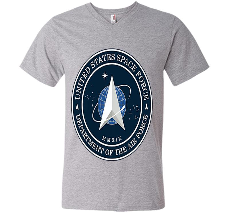 Inktee Store - Official United States Space Force Ussf Military Patch V-Neck T-Shirt Image