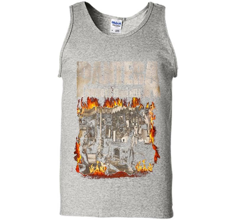 Pantera Official Cowboys From Hell Cover Fire Premium Mens Tank Top