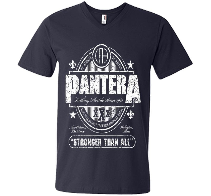 Inktee Store - Pantera Official Stronger Than All Beer Mat V-Neck T-Shirt Image