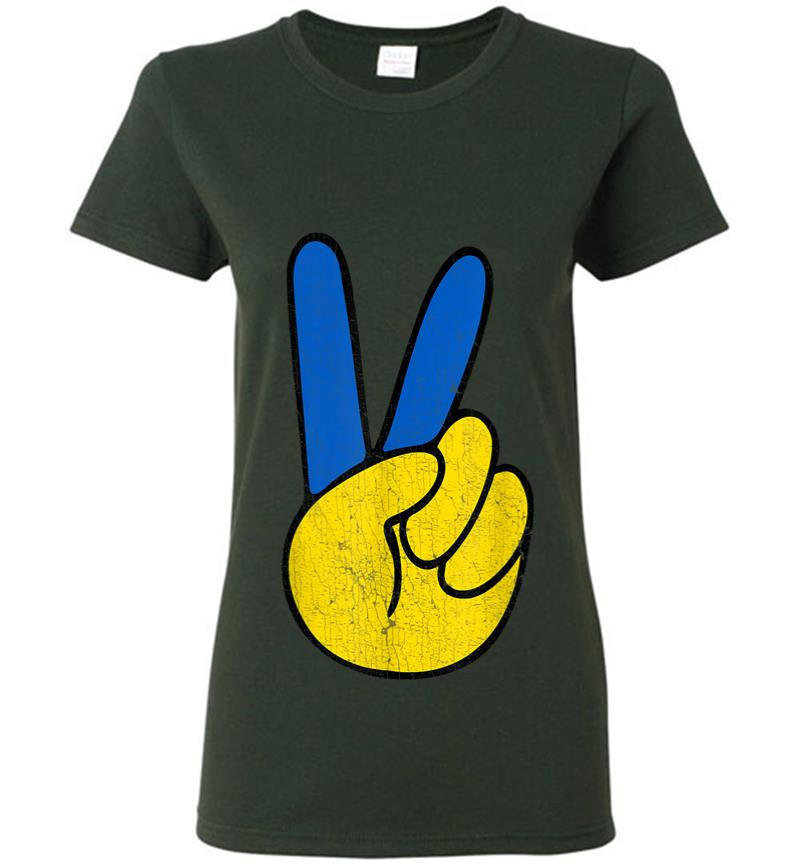 Inktee Store - Peace Ukraine Vintage Women T-Shirt Image