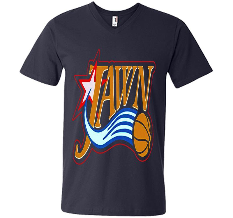 Inktee Store - Philadelphia Jawn Basketball V-Neck T-Shirt Image