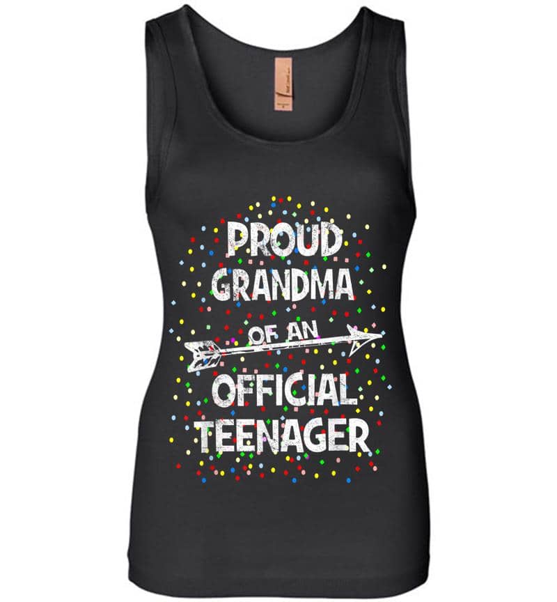 Proud Grandma Of An Official Nager, 13th B-day Party Womens Jersey Tank Top