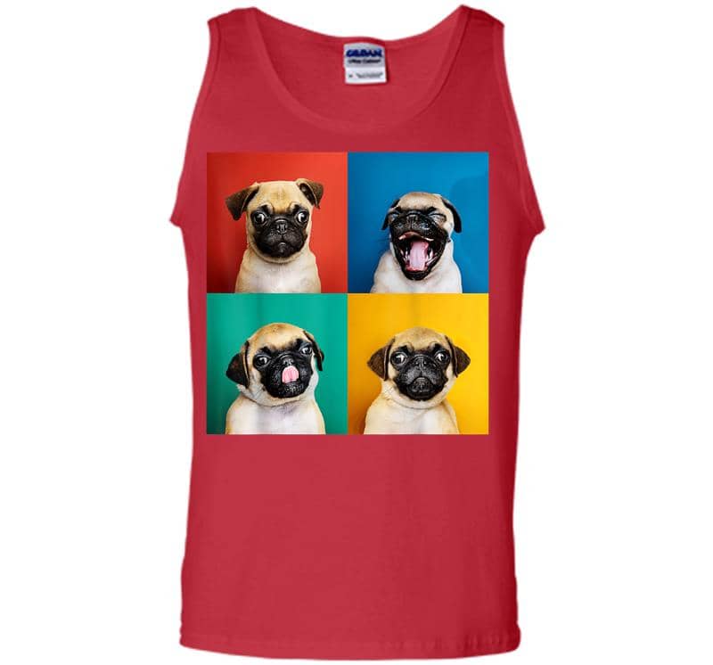 Inktee Store - Pug Puppy Portrait Photos Carlino For Dog Lovers Men Tank Top Image