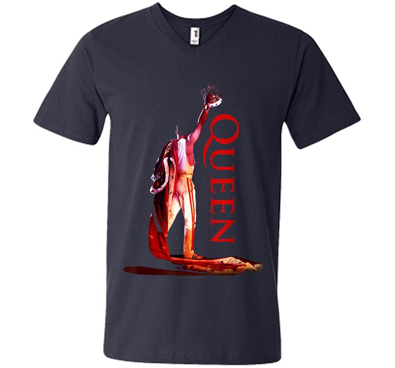 Inktee Store - Queen Official Crowned Colour V-Neck T-Shirt Image
