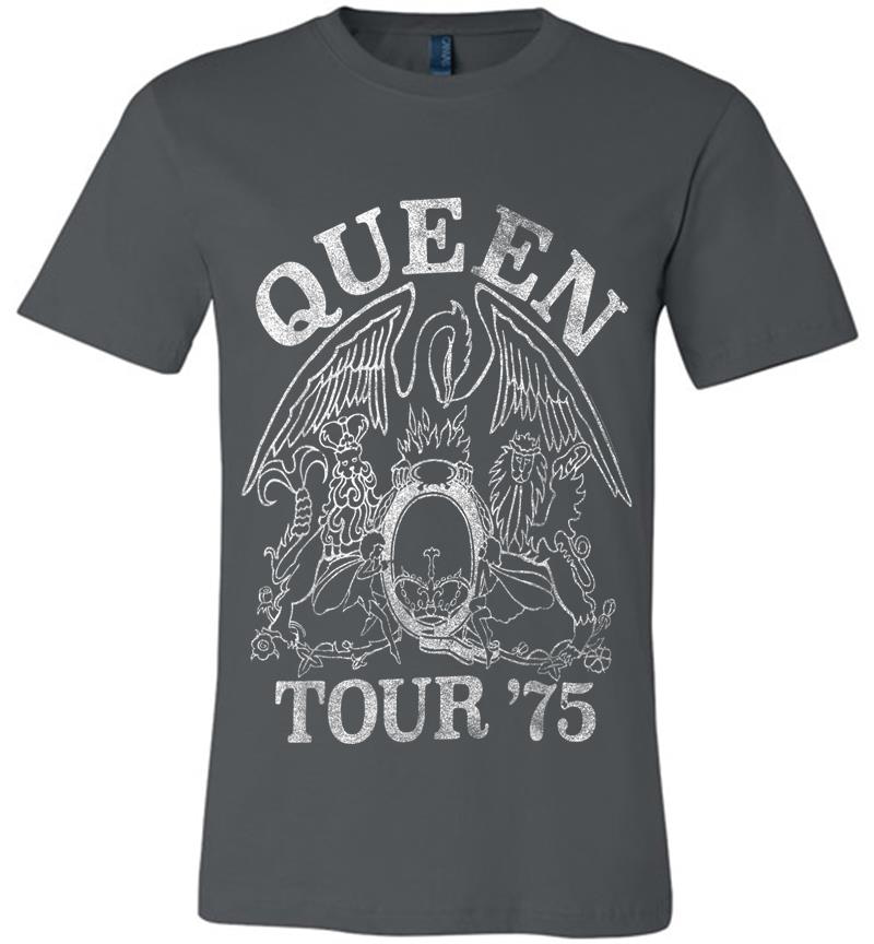Queen Official Tour 75 Crest Logo Premium T-Shirt