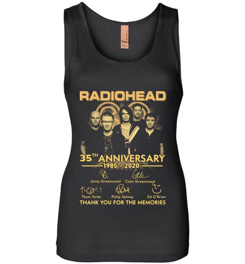 Radiohead Band 35Th Anniversary 1985-2020 Signature Womens Jersey Tank Top