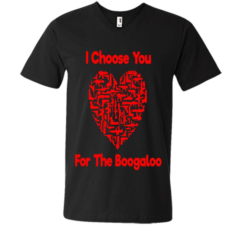 Red Heart I Choose You For The Boogaloo V-Neck T-Shirt