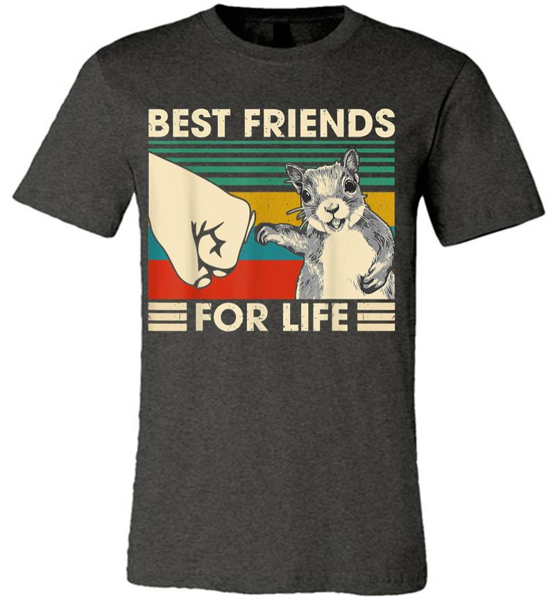 Inktee Store - Retro Vintage Squirrel Best Friend For Life Fist Bump Premium T-Shirt Image
